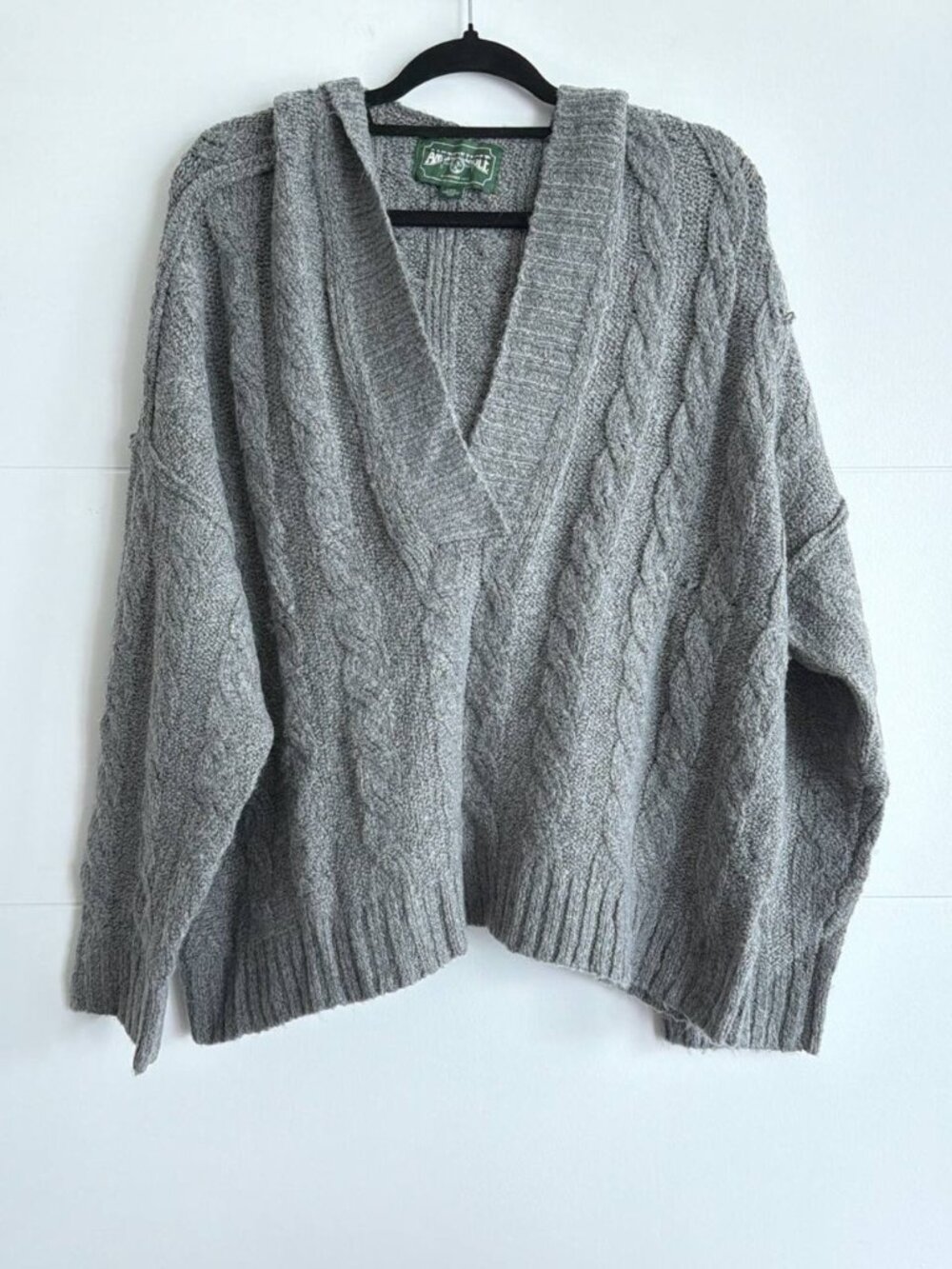 American Eagle Hooded Cardigan | Unisex (Size L) | Gray